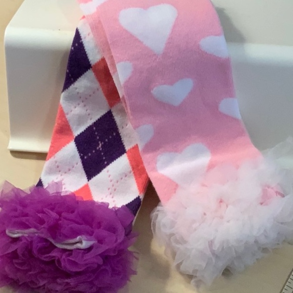 NWOT 2 Pair of Baby Girl Ruffle Leggings